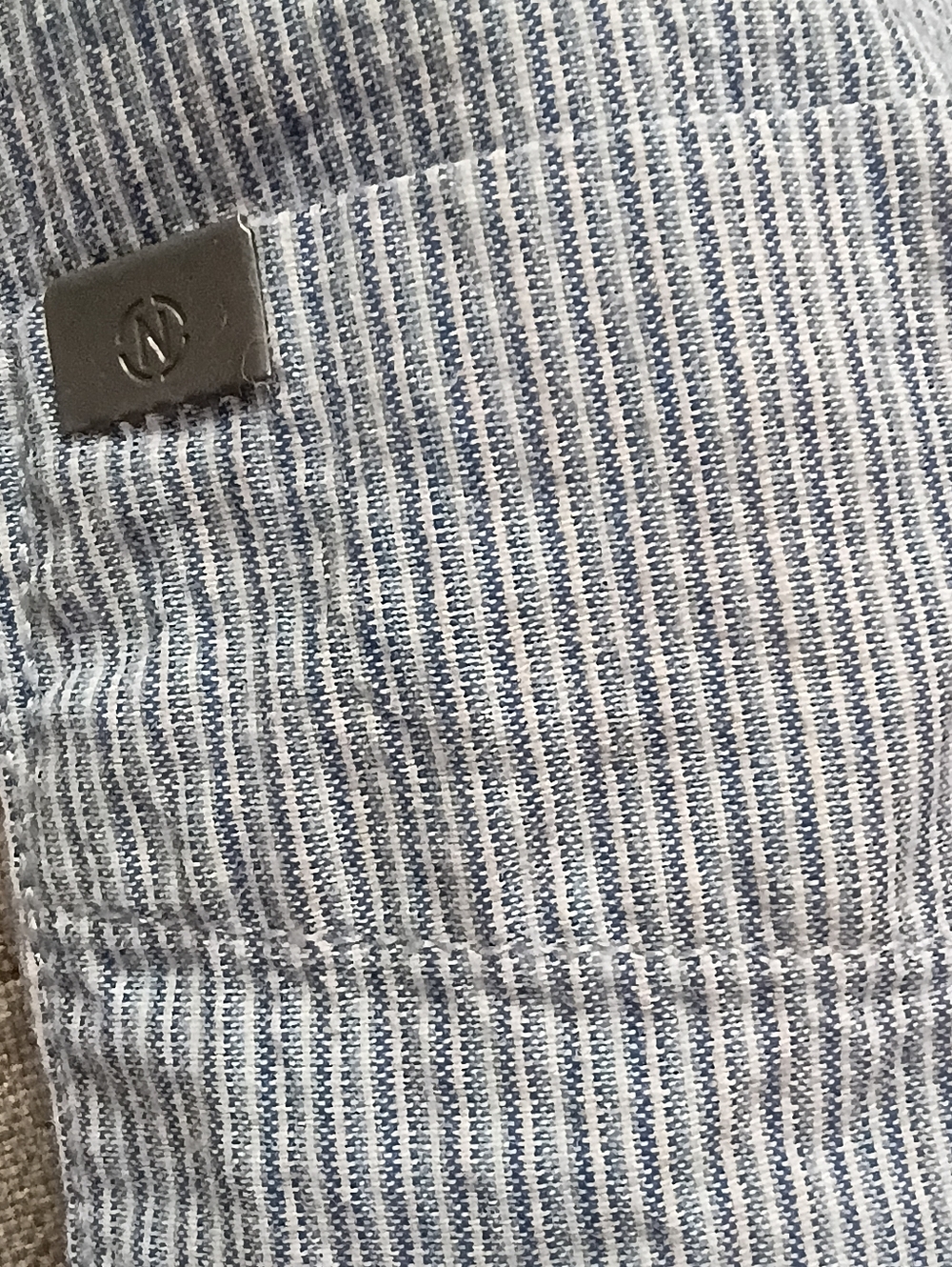 Nautica Button Down Shirt Men's Small Blue 100% Cotton - Picture 7 of 8